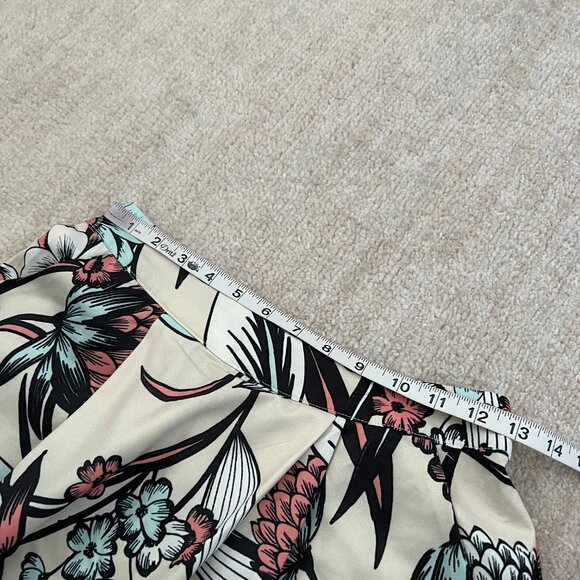 TOV Los Angeles Wide Leg Boho Floral Print Crop Pull On Pants 38 / S - Picture 8 of 14